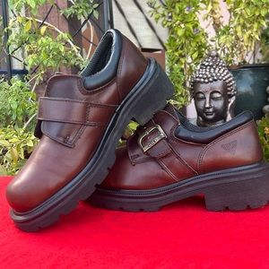 🏴󠁧󠁢󠁥󠁮󠁧󠁿 Dr. Martens MIE Vintage Chunky Monk Strap Loafers UK 4